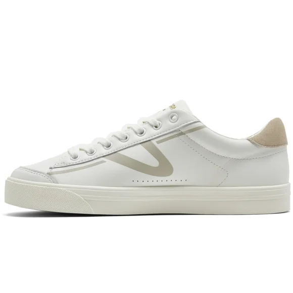 NWT Women's Tretorn Hopper White and Gold Sneakers - Picture 3 of 9